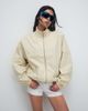 Weekday Weekday track jacket with funnel collar in light beige-Brown - 3