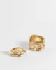 Weekday Weekday twist detail ring 2-pack in worn gold - 1