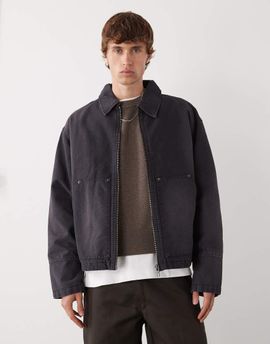 Weekday Weekday utility jacket in washed black