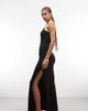 Weekday Weekday v neck cami maxi dress in black exclusive to ASOS - 1