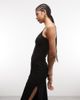 Weekday Weekday v neck cami maxi dress in black exclusive to ASOS - 2