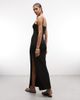 Weekday Weekday v neck cami maxi dress in black exclusive to ASOS - 4