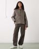Weekday Weekday washed canvas zip up jacket in khaki-Green - 4
