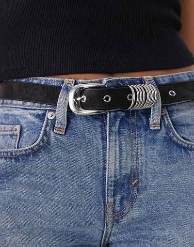 Weekday Weekday western D-ring belt in black