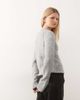 Weekday Weekday wool blend fitted cardigan in gray melange - 2