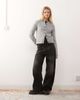 Weekday Weekday wool blend fitted cardigan in gray melange - 3