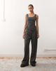 Weekday Weekday wrap top in gray pinstripes - part of a set - 2