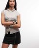 Weekday Weekday zip detail mini skirt in black - 1