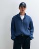 Weekday Weekday zip up ribbed cardigan in navy - 1