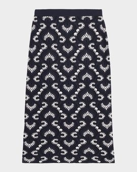 Weekend Max Mara Jacquard Knit Midi Pencil Skirt