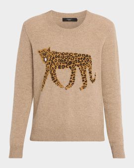 Weekend Max Mara Leopard Cashmere Knit Sweater