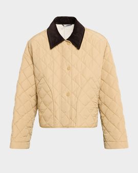 Weekend Max Mara Quilted Corduroy-Collar Jacket