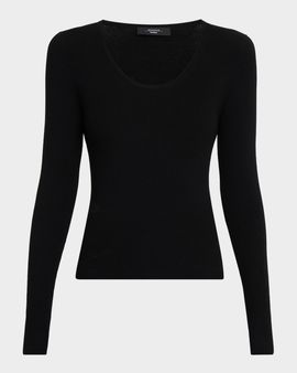 Weekend Max Mara Scoop-Neck Rib Knit Sweater