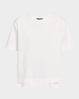 Weekend Max Mara Short-Sleeve Crewneck Cotton Jersey Tee