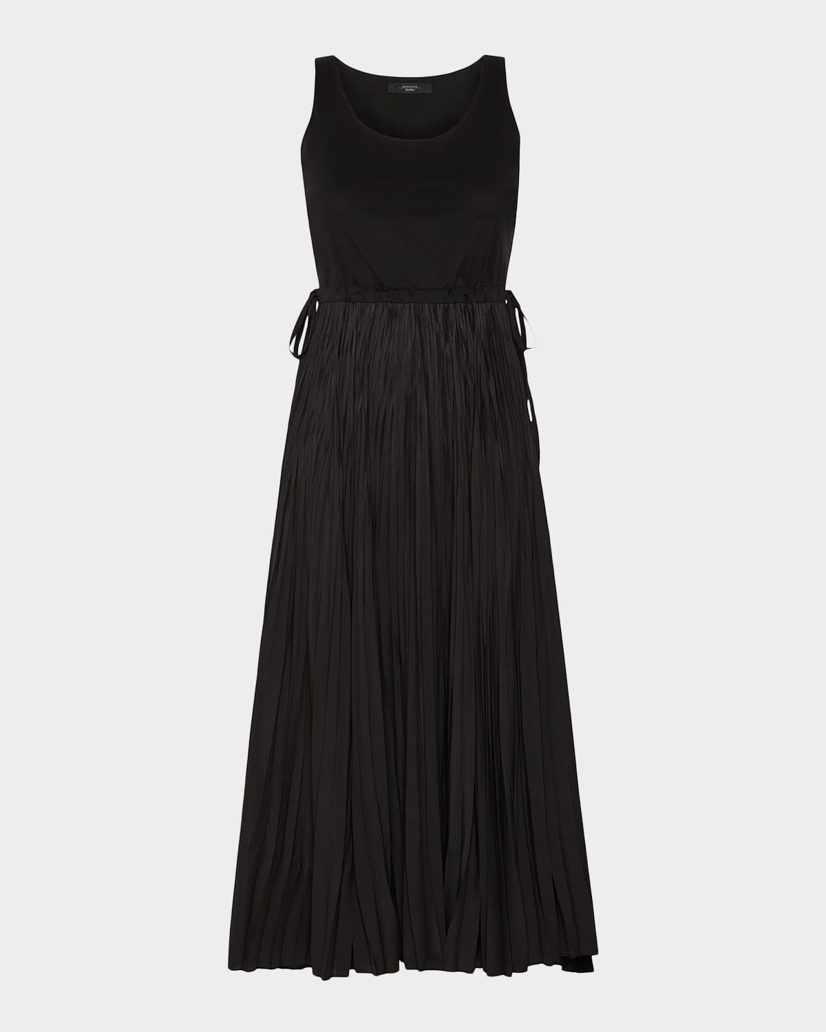 Weekend Max Mara Sleeveless Crinkled A-Line Midi Dress