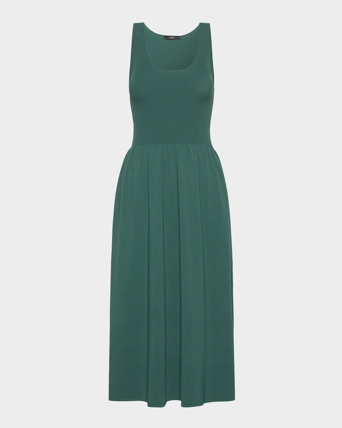 Weekend Max Mara Sleeveless Fit-And-Flare Viscose Midi Dress