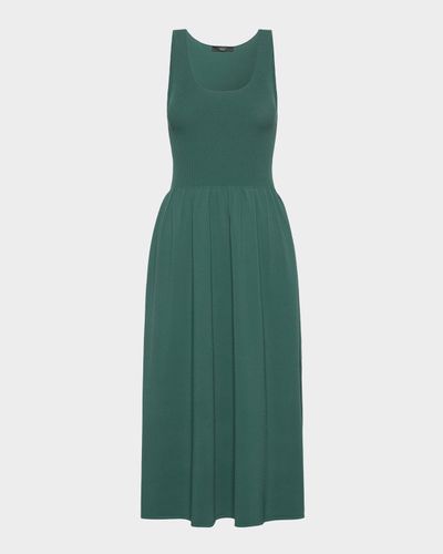 Weekend Max Mara Sleeveless Fit-And-Flare Viscose Midi Dress