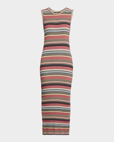 Weekend Max Mara Sleeveless Jacquard Knit Bodycon Midi Dress