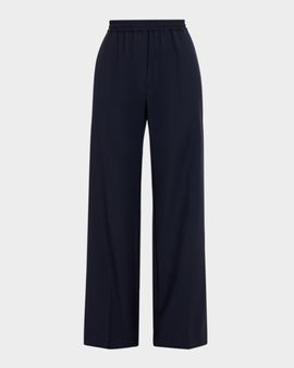 Weekend Max Mara Straight-Leg Stretch Wool Trousers