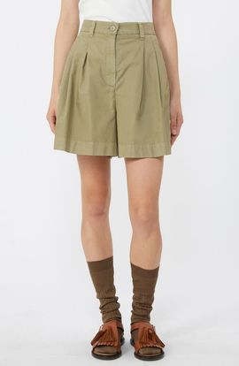 Weekend Max Mara Weekend Max Mara Armonia Pleated Cotton Shorts