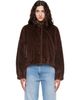 Weekend Max Mara Weekend Max Mara Brown Anemone Faux-Fur Jacket - 1