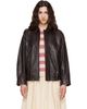 Weekend Max Mara Weekend Max Mara Brown Cose Leather Bomber Jacket - 1