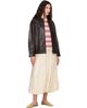 Weekend Max Mara Weekend Max Mara Brown Cose Leather Bomber Jacket - 4