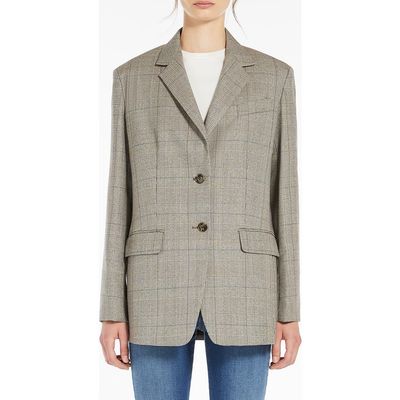 Weekend Max Mara Weekend Max Mara Burgos Plaid Wool Blazer