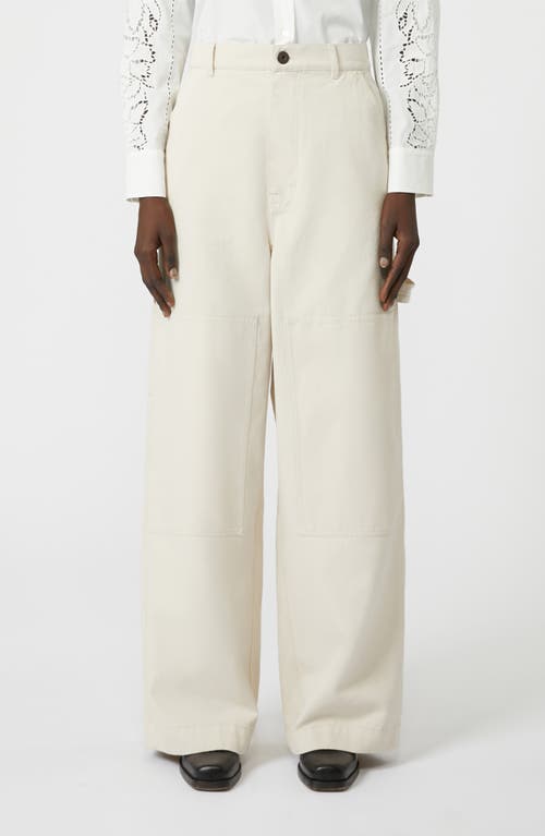 Weekend Max Mara Weekend Max Mara Caronte Wide Leg Cotton Twill Carpenter Pants