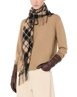 Weekend Max Mara Weekend Max Mara Cashmere Tartan Fringe Scarf