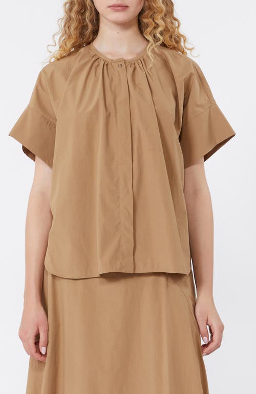 Weekend Max Mara Weekend Max Mara Educata Shirred Cotton Button-Up Shirt