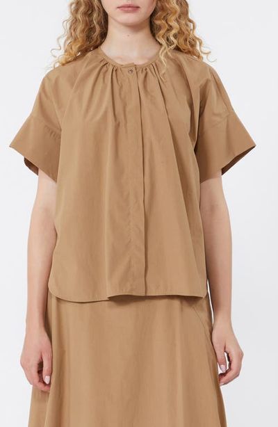 Weekend Max Mara Weekend Max Mara Educata Shirred Cotton Button-Up Shirt