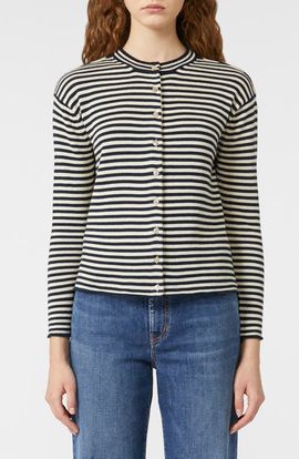 Weekend Max Mara Weekend Max Mara Eritea Stripe Cotton Cardigan