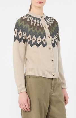 Weekend Max Mara Weekend Max Mara Fair Isle Alpaca & Wool Cardigan