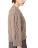 Weekend Max Mara Weekend Max Mara Hazelnut Cable Knit Sweater & Pleated Jersey Midi Dress - 3
