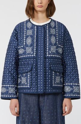 Weekend Max Mara Weekend Max Mara Jader Bandana Print Quilted Cotton Jacket