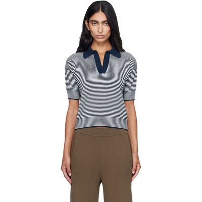 Weekend Max Mara Weekend Max Mara Navy & White Albero Polo