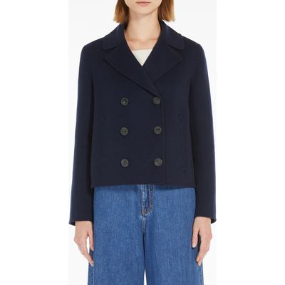 Weekend Max Mara Weekend Max Mara Taglio Double Breasted Wool Blend Blazer