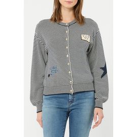 Weekend Max Mara Weekend Max Mara Teiera Stripe Cotton Blend Cardigan