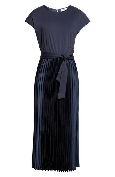 Weekend Max Mara Weekend Max Mara Tie Waist Pleated Satin Maxi Dress