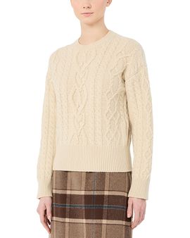 Weekend Max Mara Weekend Max Mara Wkdalben Wool Cable Knit Crewneck Sweater