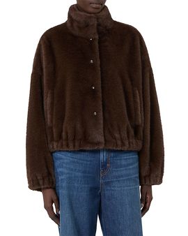 Weekend Max Mara Weekend Max Mara Wkdanemone Boxy Faux Fur Jacket