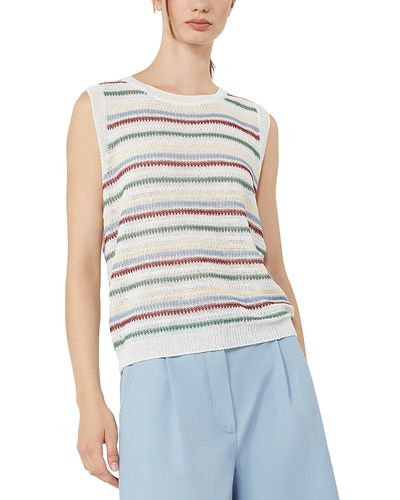 Weekend Max Mara Weekend Max Mara Wkdpiuma Striped Linen Top