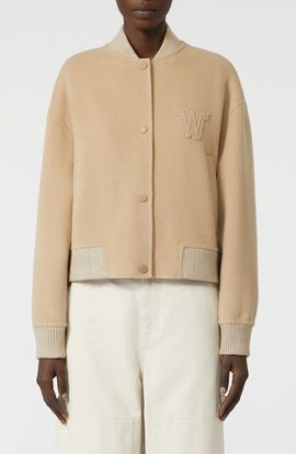 Weekend Max Mara Weekend Max Mara Zelante Virgin Wool Blend Bomber Jacket