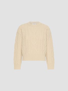 Weekend Max Mara Women's Cable Knit Wool Yarn Jumper