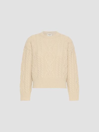 Weekend Max Mara Women's Cable Knit Wool Yarn Jumper