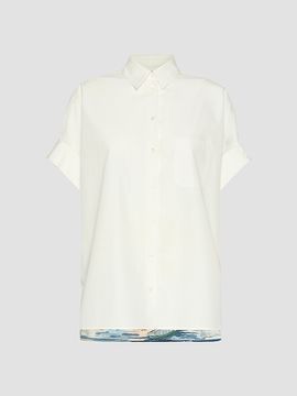 Weekend Max Mara Women's Cotton and Printed Silk Shirt