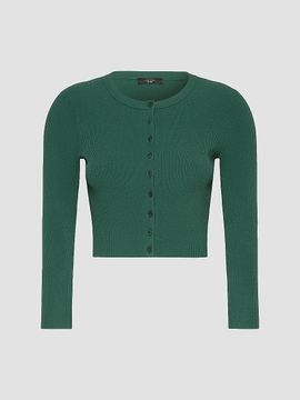 Weekend Max Mara Women's Fine Rib Knit Viscose Yarn Cardigan