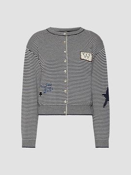 Weekend Max Mara Women's Inlay Detail Cotton Yarn Cardigan