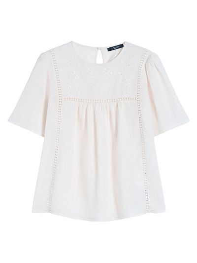 Weekend Max Mara Women's Linen Canvas and Stretch Jersey Top